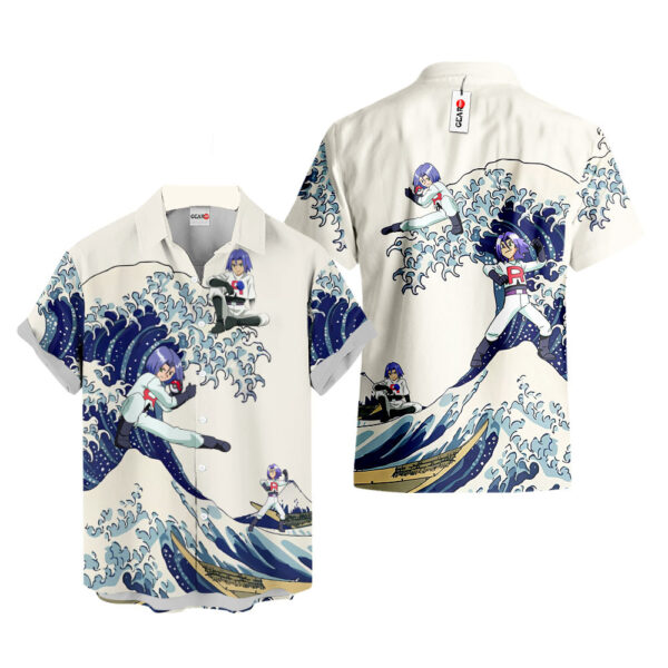 Merch James Kojiro Kanagawa Great Wave James Hawaiian Shirt Pokemon Hawaiian Shirt Anime Hawaiian Shirt