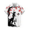 Japan Cherry Blossom Style Dracule Mihawk Hawaiian Shirt One Piece Hawaiian Shirt Anime Hawaiian Shirt