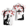 Japan Cherry Blossom Style Dracule Mihawk Hawaiian Shirt One Piece Hawaiian Shirt Anime Hawaiian Shirt