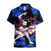 Blue Spider Lily Nezuko Hawaiian Shirt Demon Slayer Hawaiian Shirt Anime Hawaiian Shirt