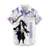 Wisteria Style Yoriichi Tsugikuni Hawaiian Shirt Demon Slayer Hawaiian Shirt Anime Hawaiian Shirt