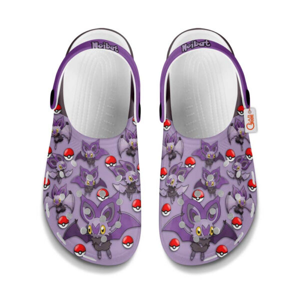 Noibat Pokemon Clogs Shoes Pattern Style