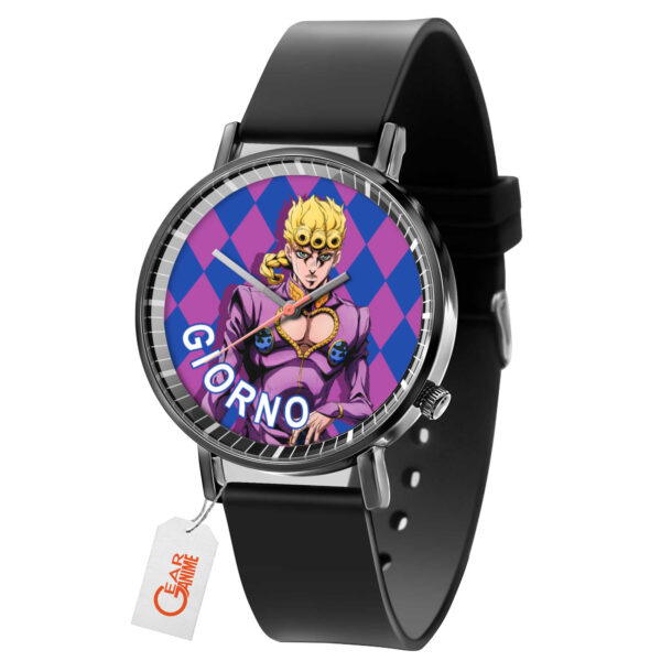 Giorno Giovanna Jojo's Bizarre Adventure Anime Leather Band Wrist Watch Personalized
