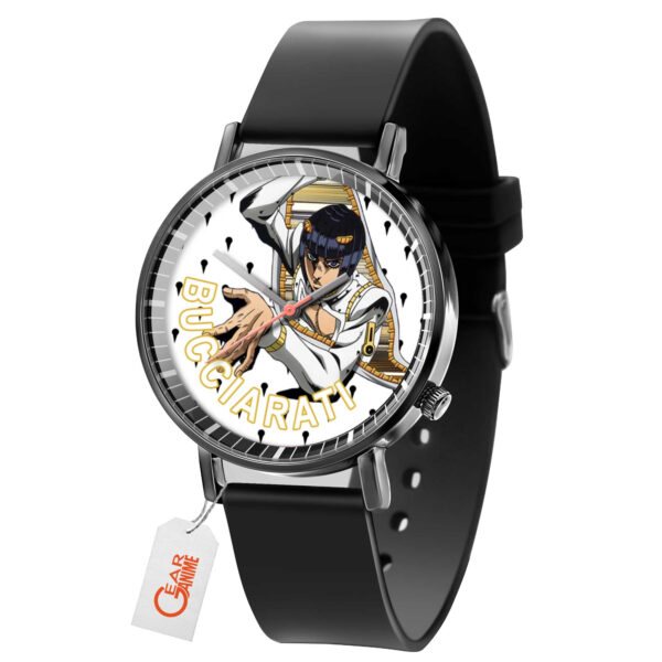 Bruno Bucciarati Jojo's Bizarre Adventure Anime Leather Band Wrist Watch Personalized
