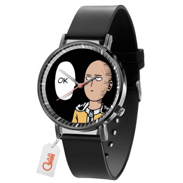Saitama Ok One-Punch Man Anime Leather Band Wrist Watch