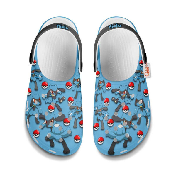 Riolu Pokemon Clogs Shoes Pattern Style