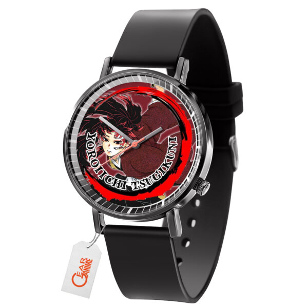 Yoriichi Tsugikuni Demon Slayer Anime Leather Band Wrist Watch Personalized