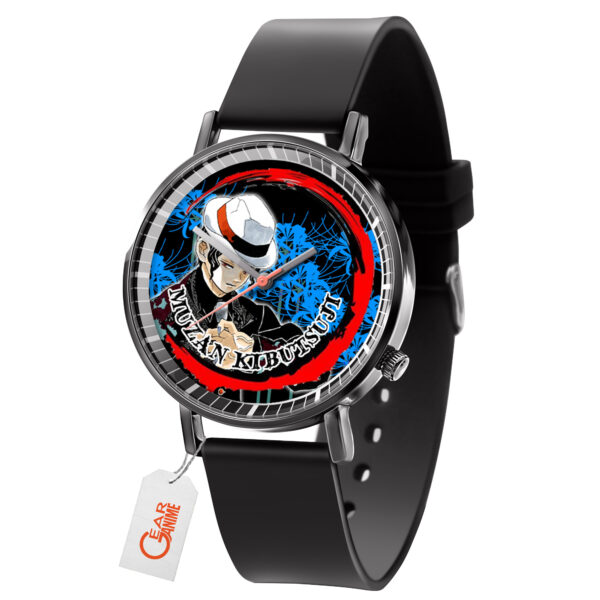 Muzan Kibutsuji Demon Slayer Anime Leather Band Wrist Watch Personalized