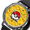 Pikachu Pokemon Anime Leather Band Wrist Watch Personalized