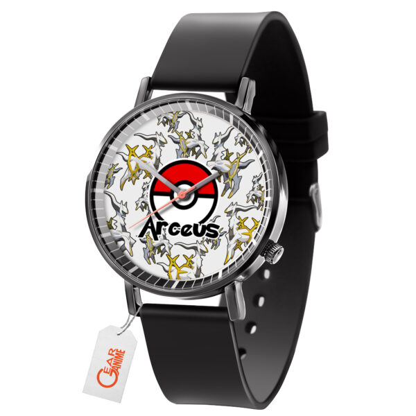 Arceus Pokemon Anime Leather Band Wrist Watch Personalized