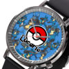 Lucario Pokemon Anime Leather Band Wrist Watch Personalized