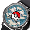 Snorlax Pokemon Anime Leather Band Wrist Watch Personalized