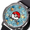 Squirtle Pokemon Anime Leather Band Wrist Watch Personalized