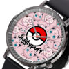 Jigglypuff Pokemon Anime Leather Band Wrist Watch Personalized