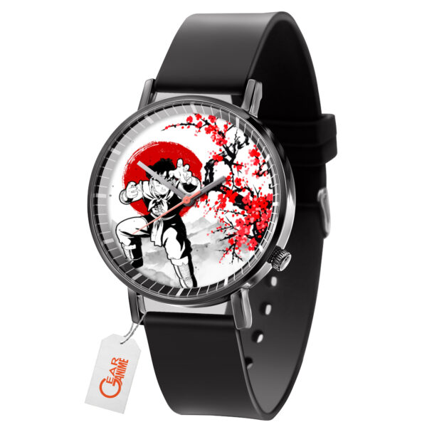 Yamcha Dragon Ball Z Anime Leather Band Wrist Watch Japan Cherry Blossom