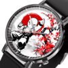 Krillin Dragon Ball Z Anime Leather Band Wrist Watch Japan Cherry Blossom