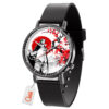 Shanks One Piece Anime Leather Band Wrist Watch Japan Cherry Blossom