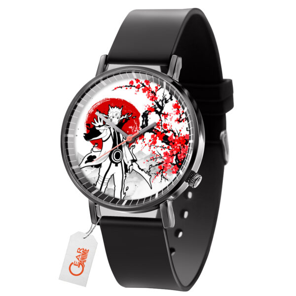 Uzumaki Bijuu Naruto Anime Leather Band Wrist Watch Japan Cherry Blossom
