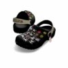 Pirate Crews Symbols Black One Piece Clogs Shoes