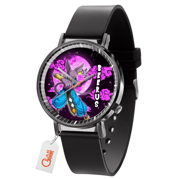 Beerus Dragon Ball Z Anime Leather Band Wrist Watch Moon Clouds Style