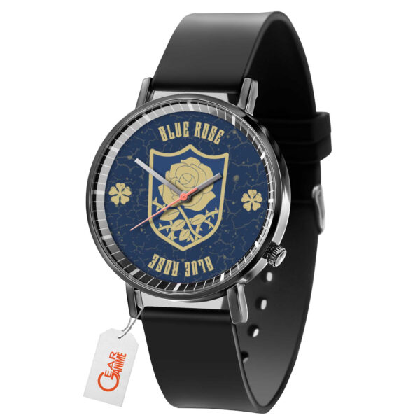 Blue Rose Black Clover Anime Leather Band Wrist Watch Personalized