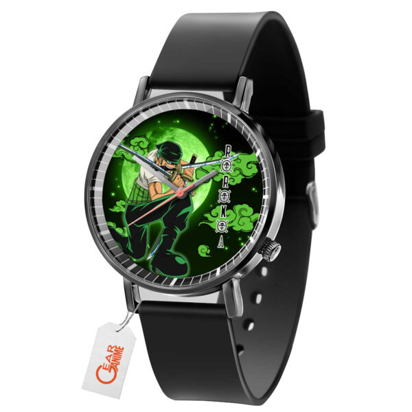Zoro One Piece Anime Leather Band Wrist Watch Moon Clouds Style
