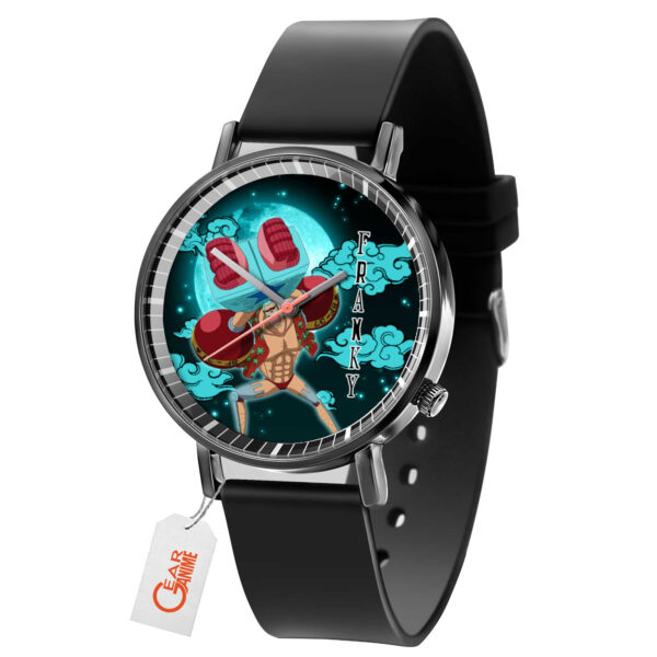 Franky One Piece Anime Leather Band Wrist Watch Moon Clouds Style