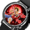 Luffy One Piece Anime Leather Band Wrist Watch Moon Clouds Style