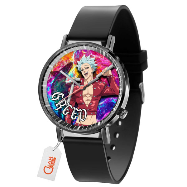Ban Greed The Seven Deadly Sins Anime Leather Band Wrist Watch Personalized