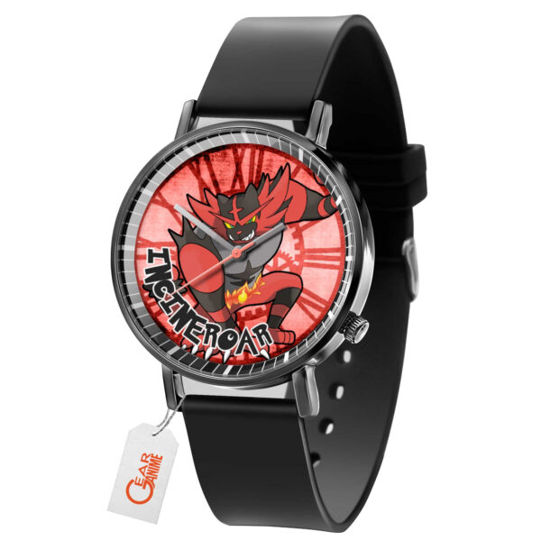 Incineroar Pokemon Anime Personalized Leather Band Wrist Watch