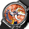 Cinderace Pokemon Anime Personalized Leather Band Wrist Watch