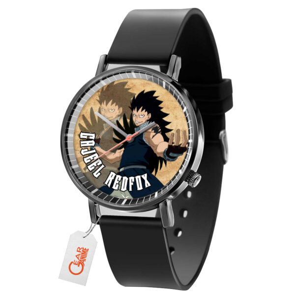 Gajeel Redfox Fairy Tail Anime Leather Band Wrist Watch Personalized