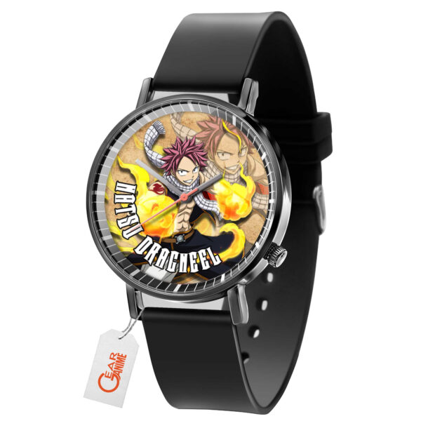Natsu Dragneel Fairy Tail Anime Leather Band Wrist Watch Personalized