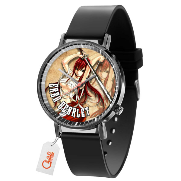 Erza Scralet Fairy Tail Anime Leather Band Wrist Watch Personalized