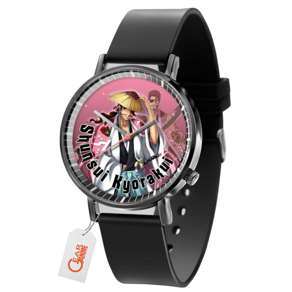 Shunsui Kyoraku Bleach Anime Leather Band Wrist Watch