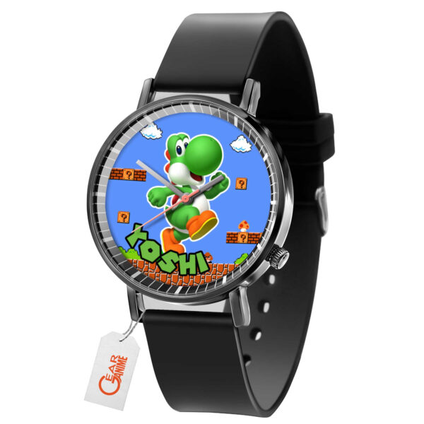 Yoshi Mario Anime Leather Band Wrist Watch Personalized