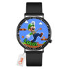 Luigi Mario Anime Leather Band Wrist Watch Personalized