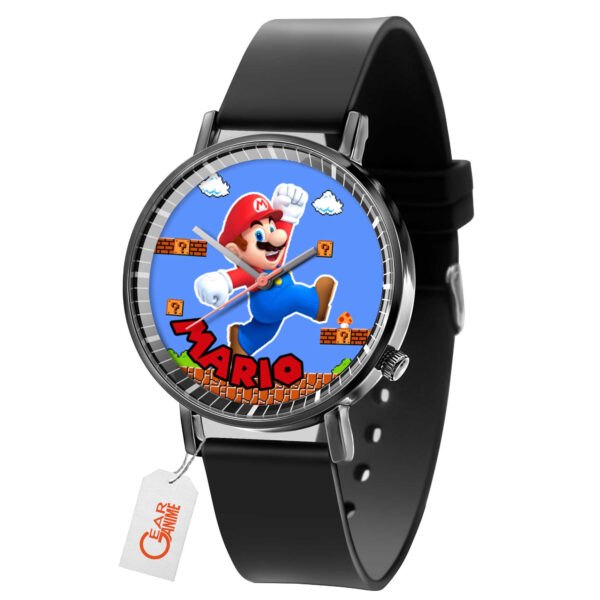 Mario Anime Leather Band Wrist Watch Personalized
