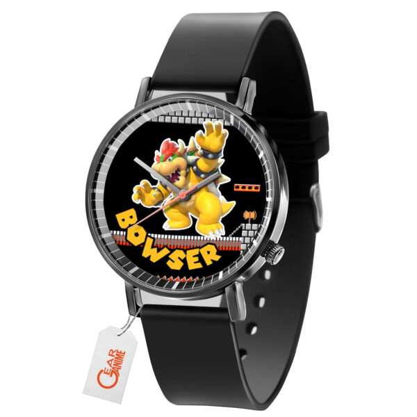 Bowser Mario Anime Leather Band Wrist Watch Personalized