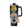 Dragon Ball Vegeta Super Saiyan 2 40oz Anime Tumbler Cup With Handle Custom Anime Cup