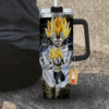 Dragon Ball Vegeta Super Saiyan 2 40oz Anime Tumbler Cup With Handle Custom Anime Cup