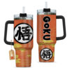 Goku Kanji Symbol 40oz Anime Tumbler Cup With Handle Custom Name Anime Accessories