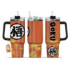 Goku Kanji Symbol 40oz Anime Tumbler Cup With Handle Custom Name Anime Accessories