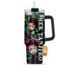 Her Tanjiro 40oz Anime Tumbler Cup With Handle Custom Name Anime Valentine Cup