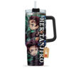 Her Tanjiro 40oz Anime Tumbler Cup With Handle Custom Name Anime Valentine Accessories