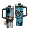 Black Star 40oz Anime Tumbler Cup With Handle Custom Anime Cup