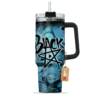 Black Star 40oz Anime Tumbler Cup With Handle Custom Anime Cup