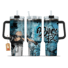 Black Star 40oz Anime Tumbler Cup With Handle Custom Anime Cup