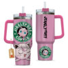 Pokemon Jigglypuff Coffee 40oz Anime Tumbler Cup With Handle Personalized Anime Accessories