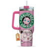 Pokemon Jigglypuff Coffee 40oz Anime Tumbler Cup With Handle Personalized Anime Accessories